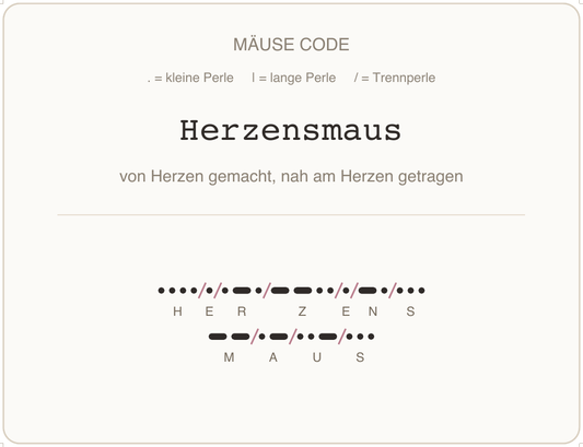 Mäusecode Karte de 01 herzensmaus