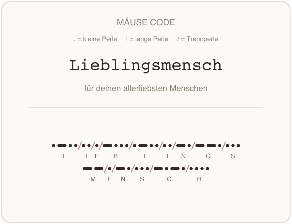 Mäusecode Karte de 02 lieblingsmensch