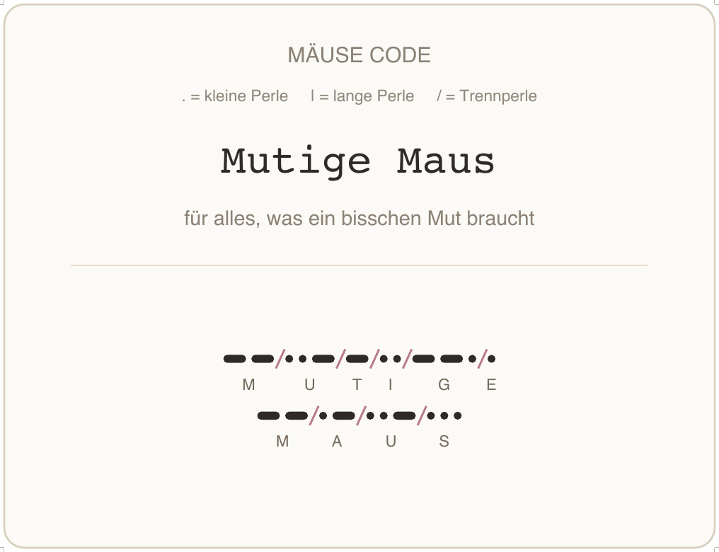 Mäusecode Karte de 03 mutige maus