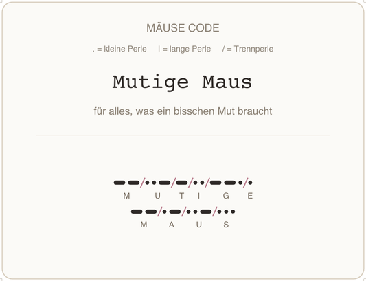 Mäusecode Karte de 03 mutige maus