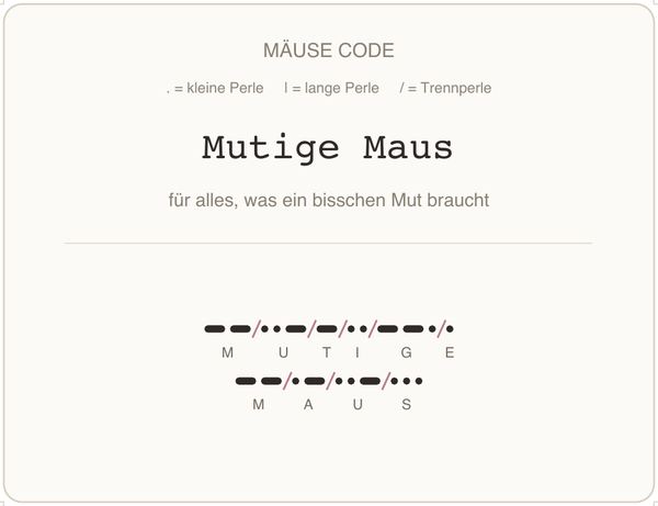 Mäusecode Karte de 03 mutige maus