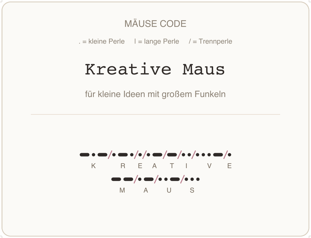 Mäusecode Karte de 04 kreative maus