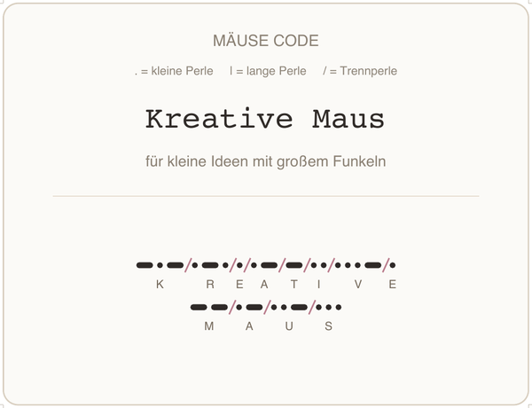 Mäusecode Karte de 04 kreative maus