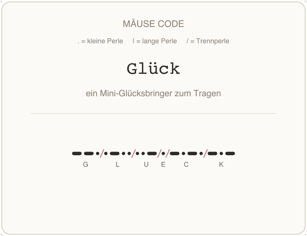 Mäusecode Karte de 05 glueck