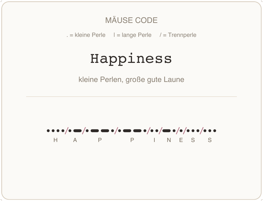 Mäusecode Karte de 06 happiness
