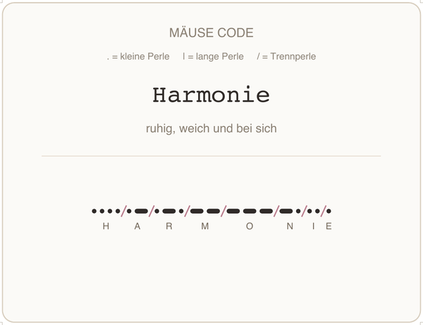 Mäusecode Karte de 07 harmonie