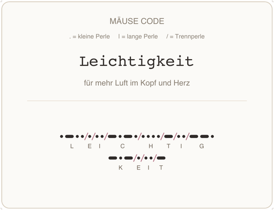 Mäusecode Karte de 08 leichtigkeit