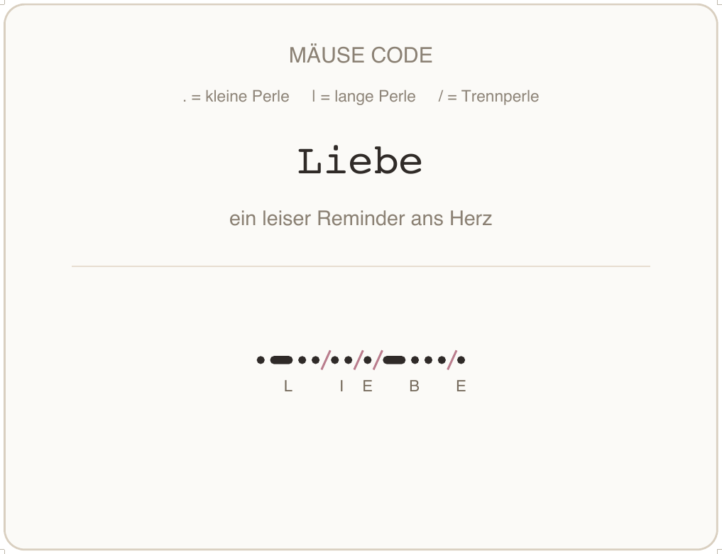 Mäusecode Karte de 10 liebe