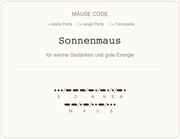 Mäusecode Karte de 15 sonnenmaus