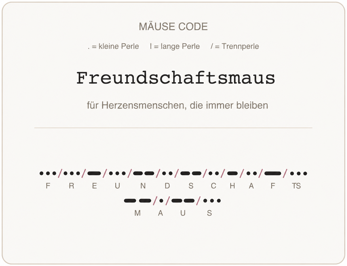 Mäusecode Karte de 16 freundschaftsmaus