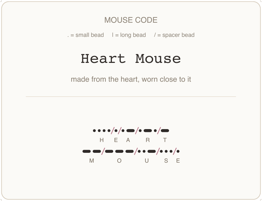 Mäusecode Karte en 01 heart mouse