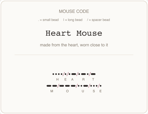 Mäusecode Karte en 01 heart mouse