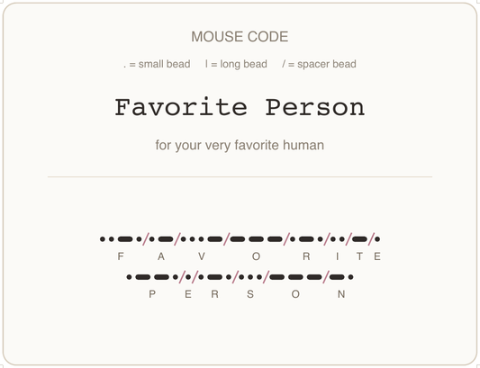 Mäusecode Karte en 02 favorite person