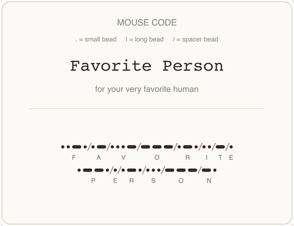 Mäusecode Karte en 02 favorite person