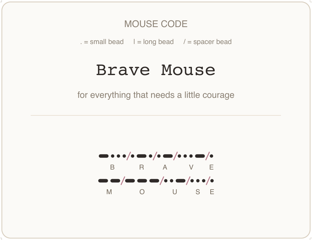 Mäusecode Karte en 03 brave mouse