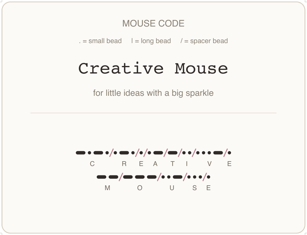 Mäusecode Karte en 04 creative mouse
