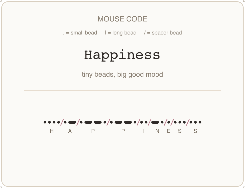 Mäusecode Karte en 06 happiness
