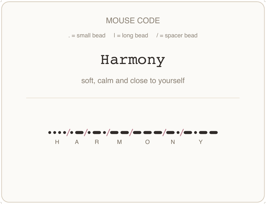 Mäusecode Karte en 07 harmony