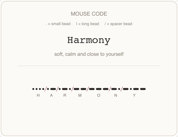 Mäusecode Karte en 07 harmony