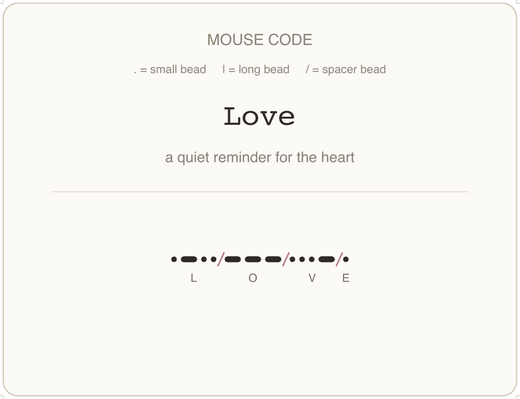 Mäusecode Karte en 10 love