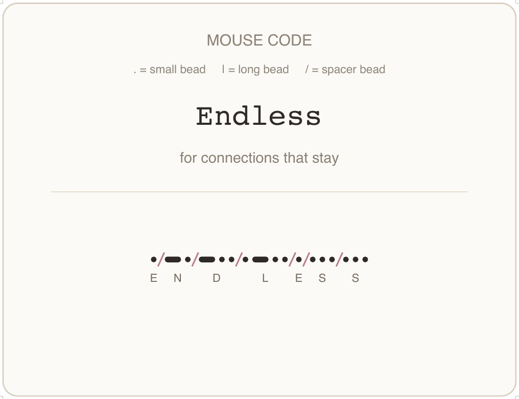 Mäusecode Karte en 13 endless soul mouse