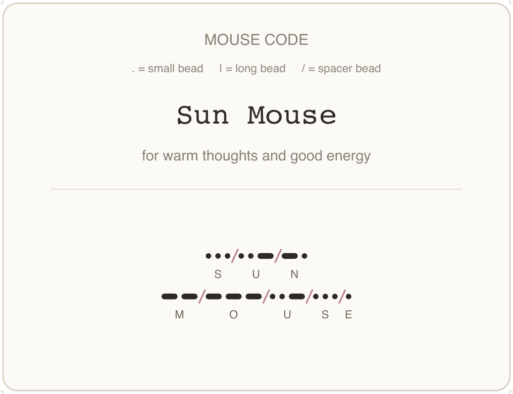 Mäusecode Karte en 15 sun mouse