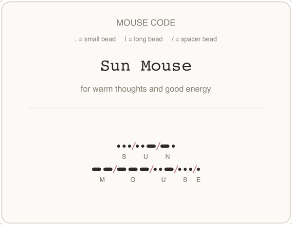 Mäusecode Karte en 15 sun mouse