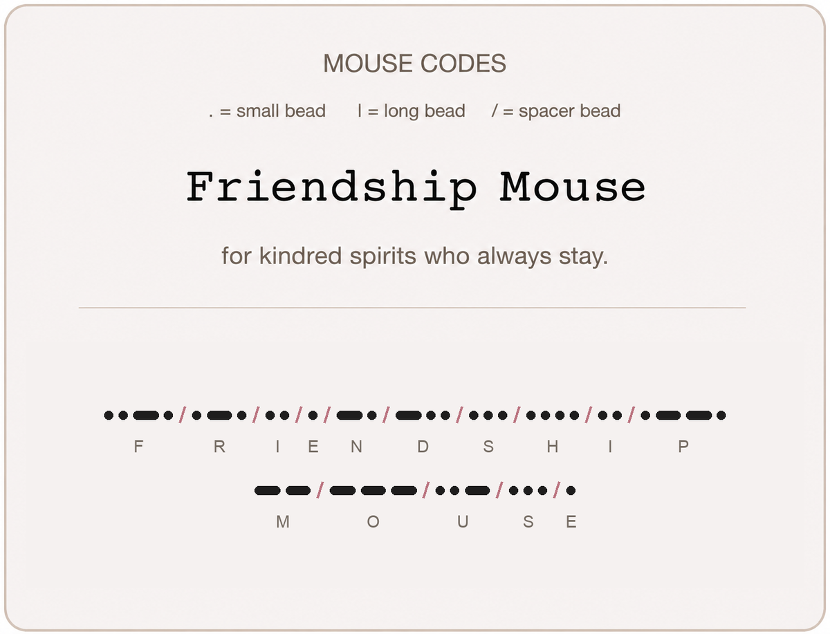 Mäusecode Karte en 16 friendship mouse