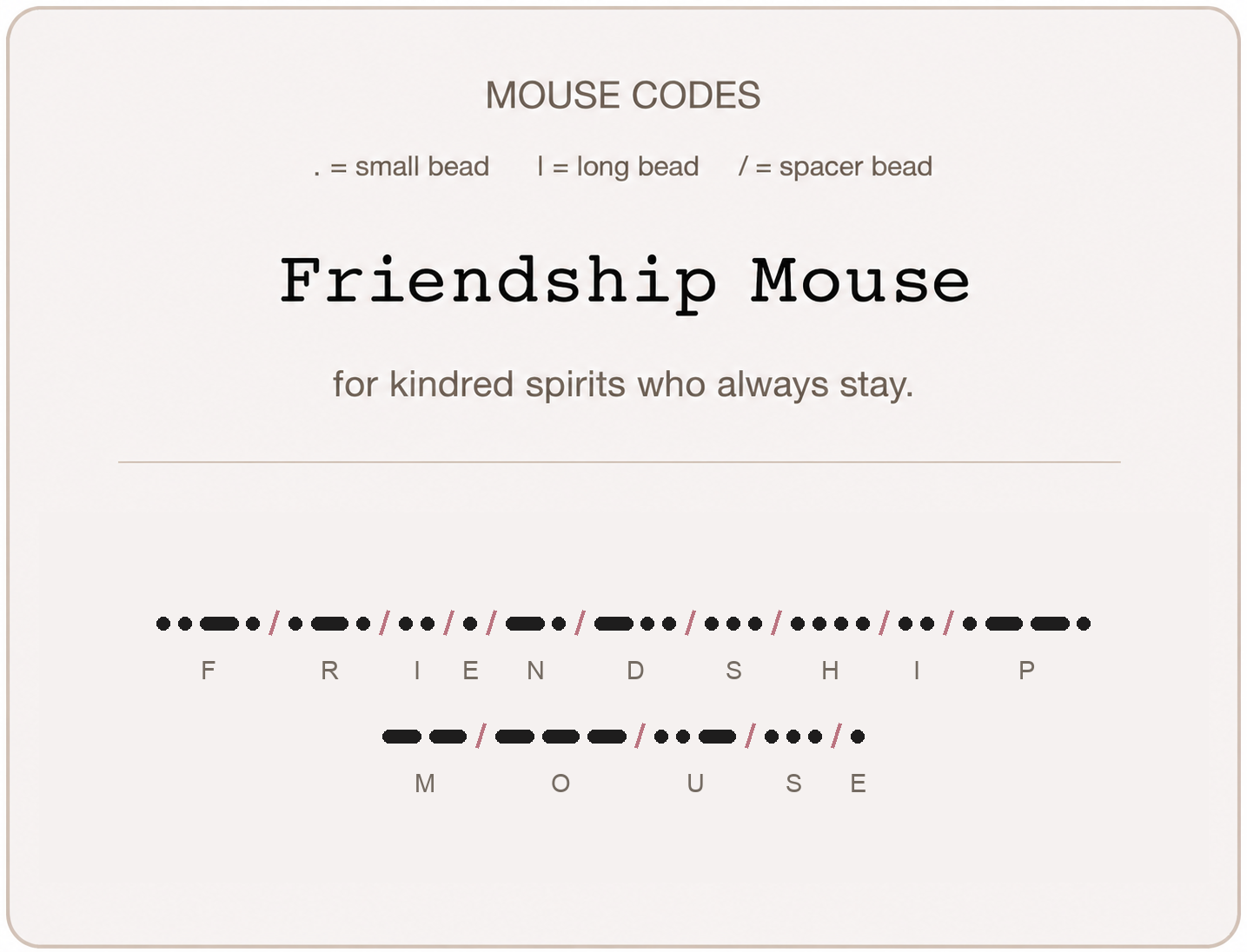 Mäusecode Karte en 16 friendship mouse